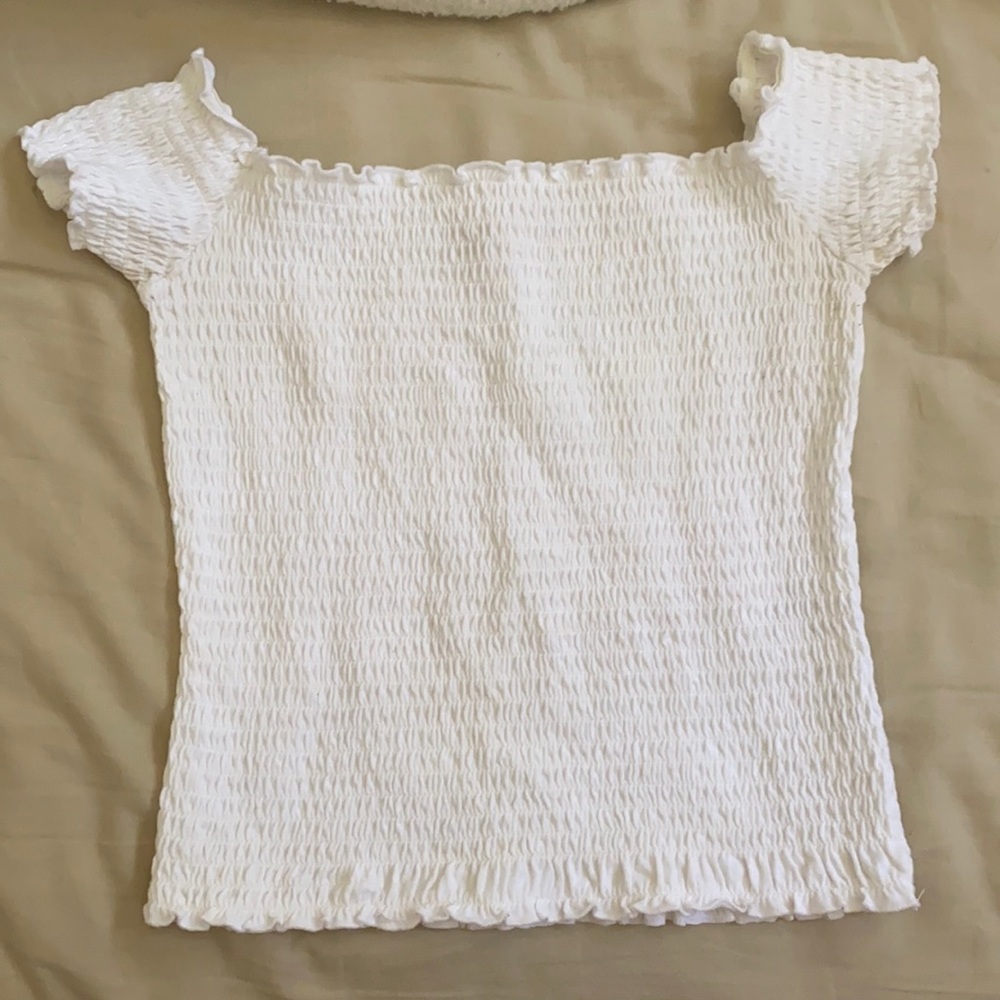 Off Shoulder Ribbed Top